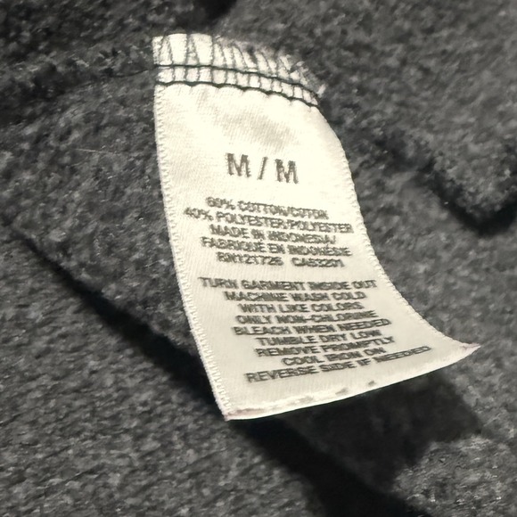 Aéropostale Cropped Skull Sweatshirt Dark Gray Graphic Pullover Women's Medium - Picture 7 of 9